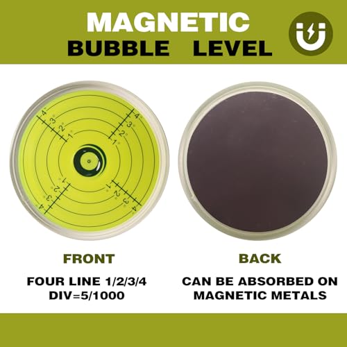 Geouniver 3.15 inch Magnetic Bubble Level for RVs & Machinery