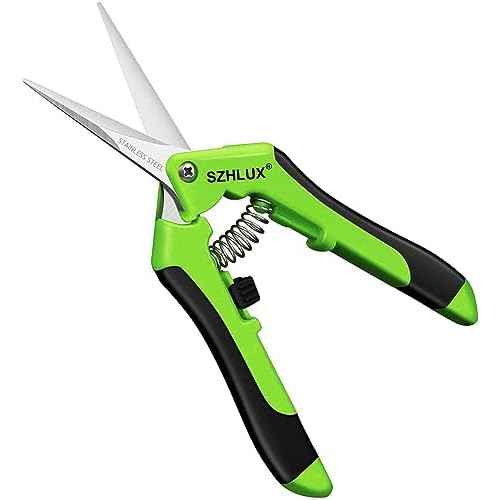SZHLUX 1-Pack Pruning Shears, 6.5'' Gardening Hand Pruner, Professional Pruning Scissors with Straight Stainless Steel Precision Blades