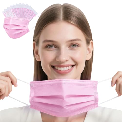 4-Ply Filter Individually Wrapped Disposable Face Mask Soft Earloops Latex-free Adults Daily Protection Large 50 Pack