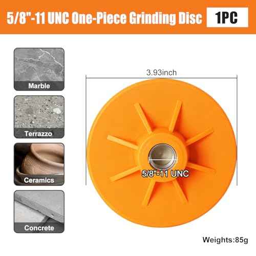 4" Diamond Polishing Pads for Angle Grinder 5/8"-11 UNC, Concrete & Stone Polishing Pads for Granite, Marble, Tile, Quartz, Glass, Ceramic - Wet/Dry Use Diamond Sanding & Edge Trimming Discs