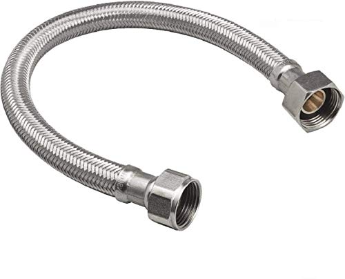 EZ-Fluid 12-Inch Stainless Steel Water Heater Connector FIP x FIP, 3/4 Inch, Variation 1