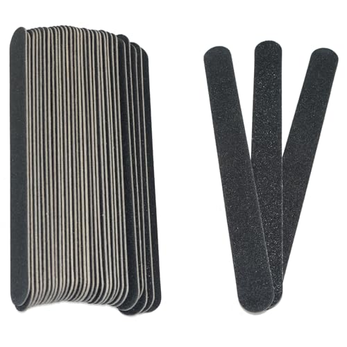 Double Sided Sanding Stick Black 100/180 Grit 17.8cm Manicure Nail File Double Sided Sanding Stick Polishing Stick Sandpaper Stick Wooden Sanding Tools Craft Accessories