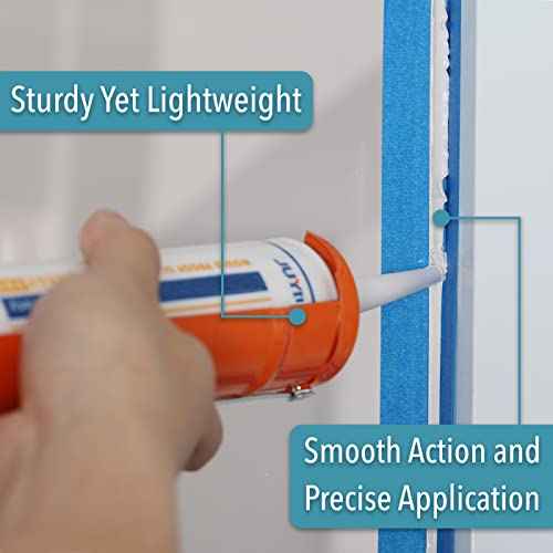 Bates- Caulking Silicone Gun, 10:1 Thrust Ratio, Hand Caulking Guns, No Drip