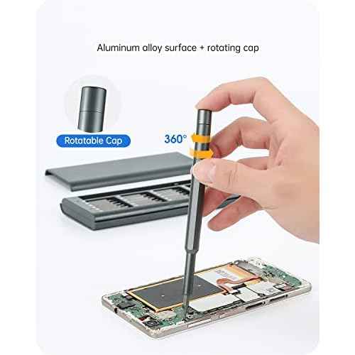 Precision Screwdriver Set, Small Screwdriver with Torx Phillips Head & Flathead, Repair Tool Kit with Magnetic Bits for Electronics, PC, Watch, Jewelry, DIY Projects and Home Repairing