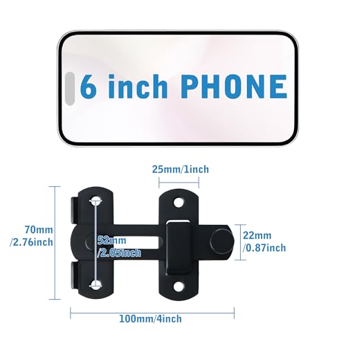 Alise 4 Inch SUS304 Matte Black Gate Latch for Wooden Fence & Barn Door
