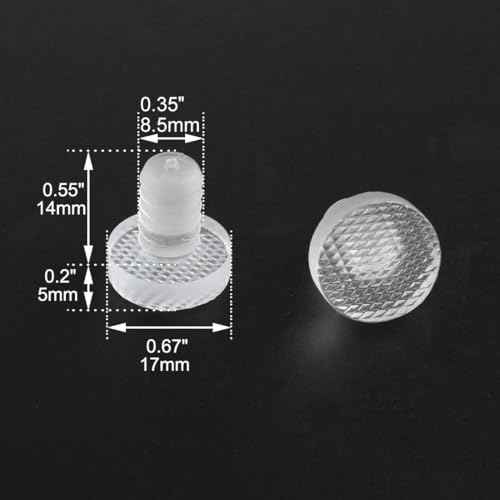 uxcell 32pcs 8.5mm Clear Soft Stem Bumpers Glide, Patio Outdoor Furniture Glass Table Desk Top Anti-Collision Embedded