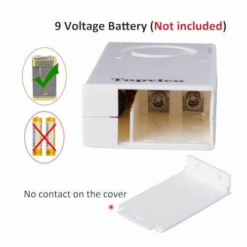 Topvico Water Sensor Alarm for Home, Sump Pump, Basements, RV Water Heater Leak Detector, Overflow Moisture Flood Sensor, 120dB Work Alone Battery Operated, 1 Pack