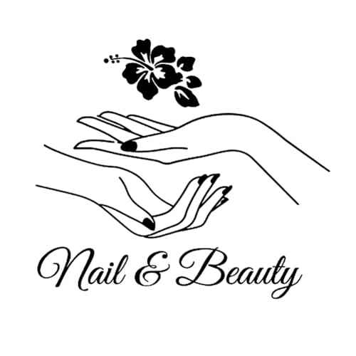 Lchen Nail Beauty Wall Decal, Nail Polish Wall Sticker Removable Art Shop Store Decoration