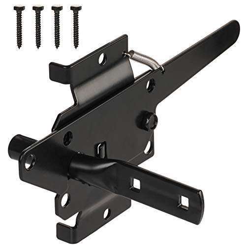 Post Mount Gate Latch for Wooden Fence Self-Locking Heavy Duty Gate Hardware