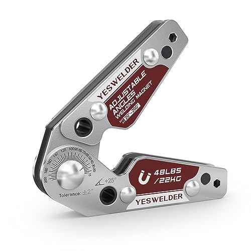 YESWELDER Adjustable Angle Welding Magnet 20-200¡Æ Magnetic Welding Holder of 48LBs Holding Power Welding Accessory