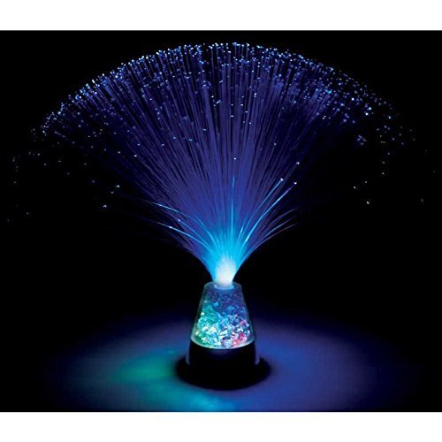 E&A Ice Fiber Optic Mood Novelty Lamps Lighting Glacier Lite with Color-Changing Crystals Base