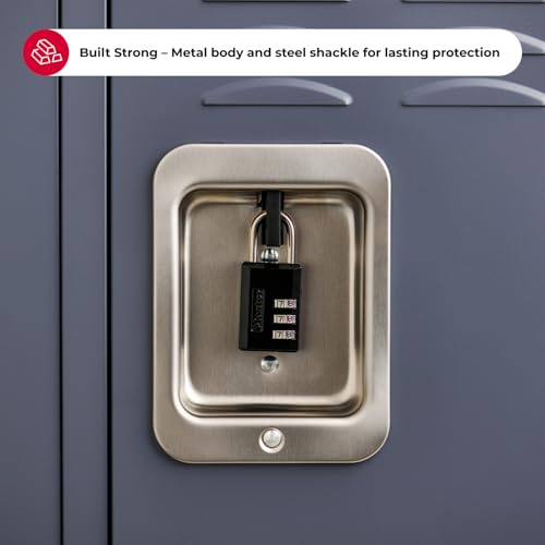Master Lock Black 3-Digit Combination Padlock 2-Pack - Resettable Security Locks