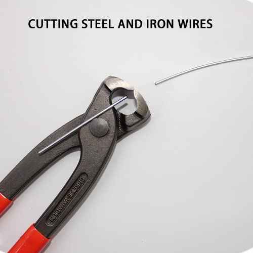 AKIHISA 9 inch Ear Clamp Pliers, Chrome Vanadium Steel Crimper Tool, Nail Remover, Pincer Crimper Tool for Pipe Hose Clamps