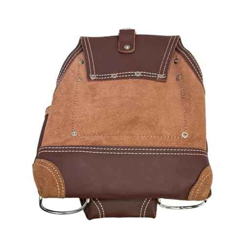 20-110 10 Pocket Rigger Heavy Duty Leather Tool Bag, Brown