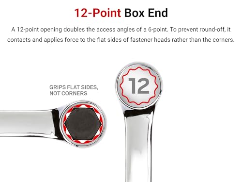 TEKTON 24 mm Combination Wrench, Standard, Offset & Angled Open End