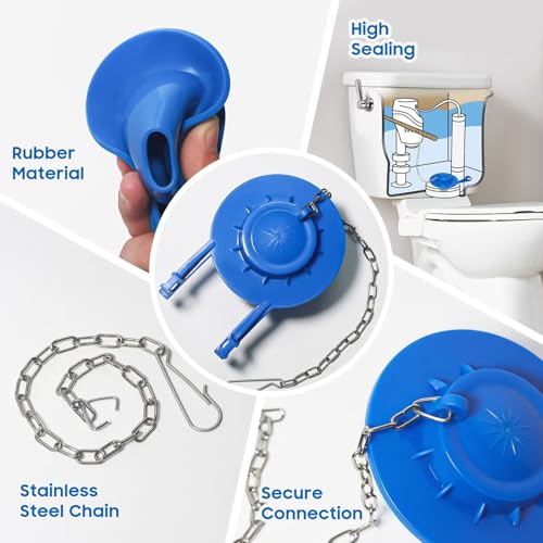 Forynade Universal 2-Inch Toilet Flapper Replacement Kit for American Standard Kohler Toto