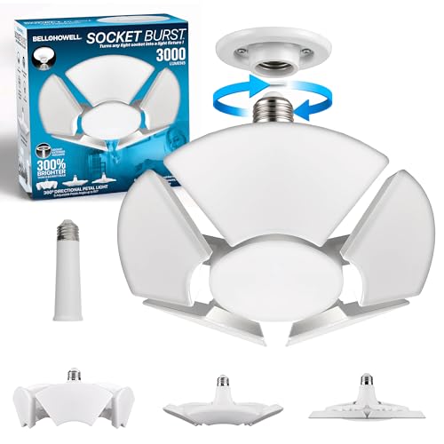 Bell+Howell Socket Burst 6 Panel Adjustable LED Garage Light 3500LM - Model: THIS listing