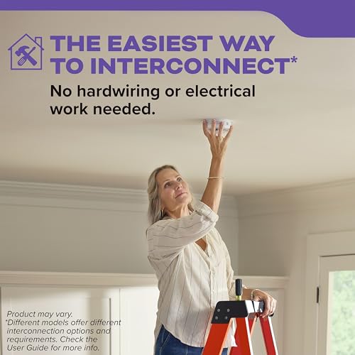 Kidde AA Battery-Powered Smoke & Carbon Monoxide Detector - 30CUDR-VRF with Voice Alerts & Wire-Free Interconnect - Home Safety
