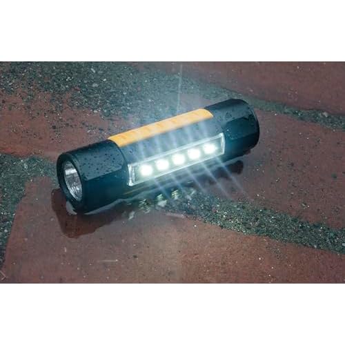 Cat CT3410 Dual Beam Aluminum Tactical Light ? Double-Duty 275 Lumen Top Beam, 200 Lumen Flood Panel Light, Black/Yellow