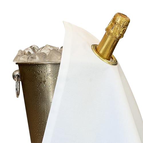 BottleCloths Classic Bottle Cloth 42 cm Cotton with White Gold Ring – Pack of 1