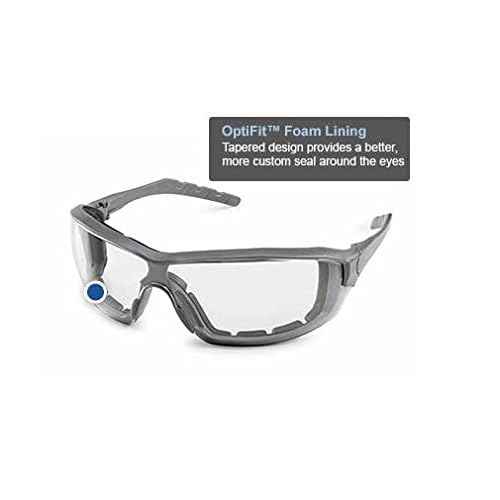 Gateway Safety 22GY79 Silverton Temple Version Safety Glass, Gray Frame - Clear FX2 Anti-Fog Lens,One Size