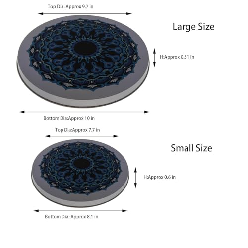 Ritadeshop Blue Mandala Round 8/10-inch Burner Covers Set of 4 for Electric Stovetops