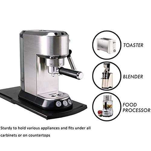 HauSun 1 Set Sliding Tray Mat for Coffee Makers & Small Kitchen Appliances – Heavy-Duty Under-Cabinet Cabinet Caddy