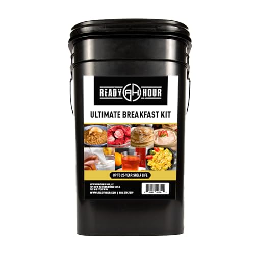 Ready Hour Emergency Food Supply Bucket - 128 Servings, 25-Year Shelf Life