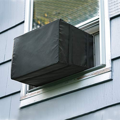 Luxiv 21x16x15 Inch Waterproof Window AC Cover Black - Outdoor Air Conditioner Protector