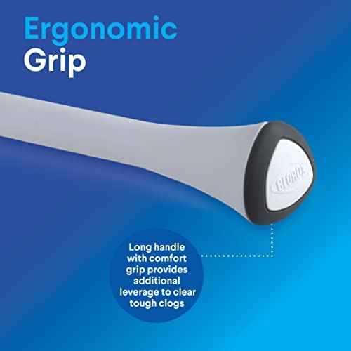 Clorox Toilet Plunger with Hideaway Holder Caddy Heavy-Duty Compact Design with Non-Skid Rubber Base for Bathroom Convenient Storage Toilet Unclogger, 6.5x19.5-Inch, White