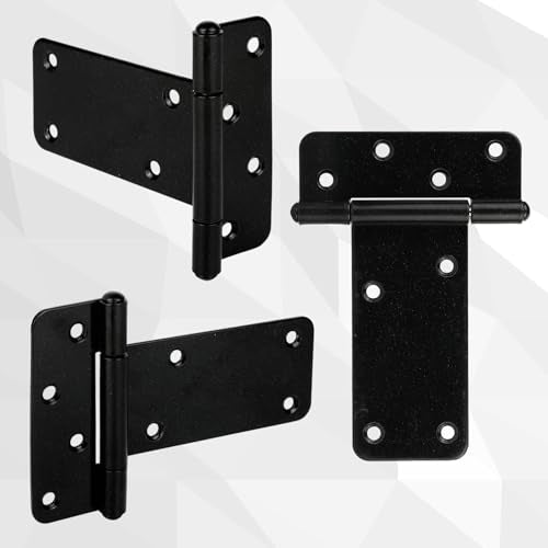 Wmebee Black 5-inch Heavy Duty Gate Hinges Pack of 4 - 260 Lb Capacity