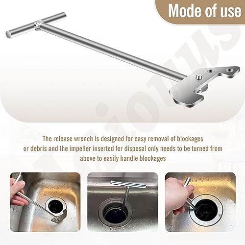 Garbage Disposal Unjamming Wrench - Easy Top-Side Blockage Removal Tool