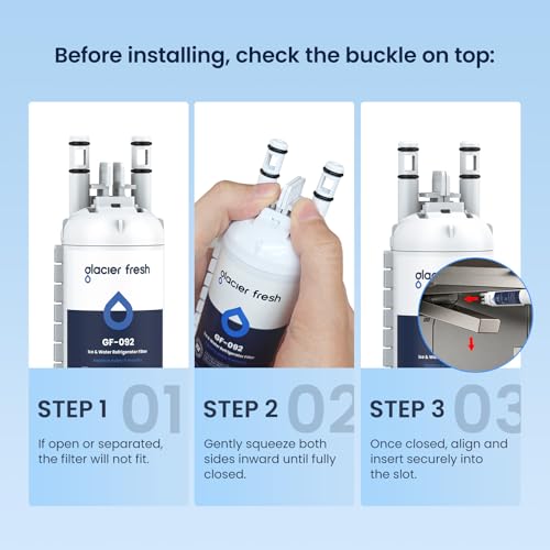 Glacier Fresh FPPWFU01 Water Filter Replacement 3 Pack for Frigidaire - NSF Certified