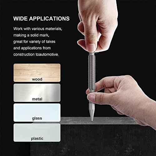 Spring Loaded Nail Set Tools,2-PCS Dual Head Nail Setter and Hinge Pin Punch Set, Hammerless 1/16¡È& 3/32¡ÈSpring Nail Set, Super Strong Force Door Pin Removal Tool