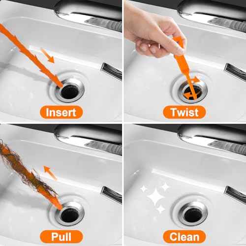 Forlivese 3 Pack 25 Inch Drain Snake,Drain Clog Remover,Sink Snake for Sewer Kitchen Sink Bathroom Tub Toilet Clogged Drains Relief Cleaning Tool