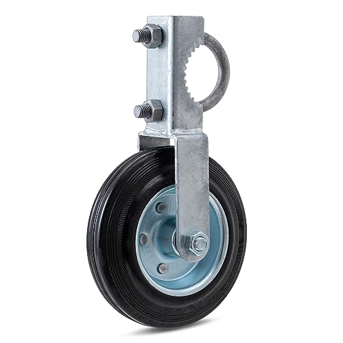 VIVIDA 6-Inch Heavy Duty Support Gate Wheel for Metal Tube Gates, Silver, 1 Pack