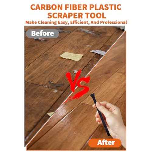 18 PCS Carbon Fiber Plastic Scrapers Tool, Non-Scratch Scraper Tool for Tight Spaces, Multi-Purpose Label Scraper Pen-Shaped, for Car Cleaning Supplies, Kitchen, Crevices, Stains (Black)