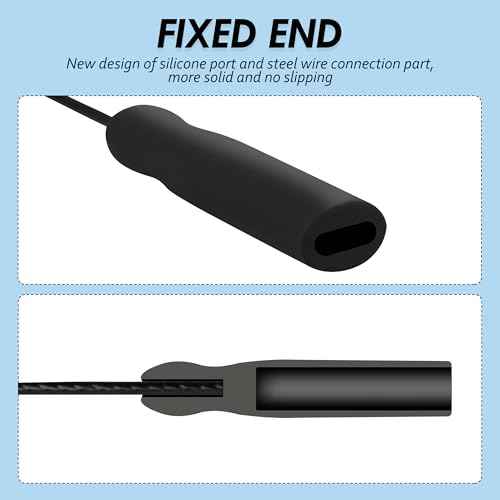 Adjustable Glasses Strap, Anti-Slip Sunglasses Strap for Sports, No Tail Glasses Holder Cord, with Steel Wire Cable Eyewear Retainer (3 Pcs, Black)