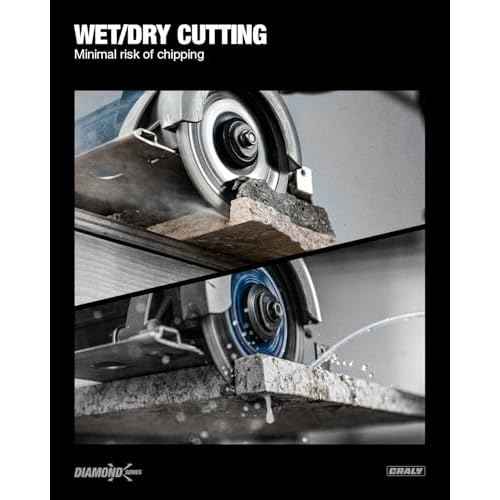 CRALY 4-1/2 Inch Super Thin Segmented Diamond Blade, 7/8 in Arbor, 4.5'' Diamond Stone Blade for Angle Grinder & Masonry Saw, Diamond Cutting Wheel for Cutting Concrete, Brick, Granite, Block