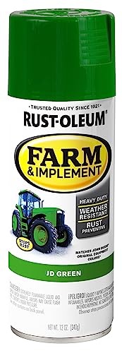 Rust-Oleum Farm & Implement JD Green Spray Paint - 12 Ounce, Heavy Duty, Weather-Resistant