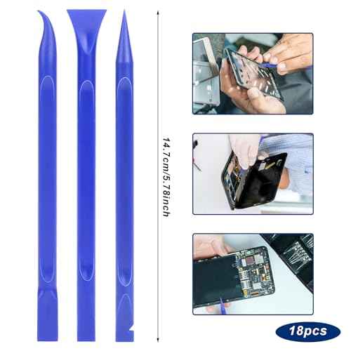 18PCS Plastic Scrapers Non Scratch, Car Crevice Cleaning Tool Multi-use Small Paint Scraper Tool Car Detailing Supplies for Cleaning Pen-Shaped Scrapers for Removing Labels,Stickers,Paint,Dirt