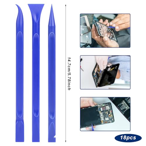 18PCS Plastic Scrapers Non Scratch, Car Crevice Cleaning Tool Multi-use Small Paint Scraper Tool Car Detailing Supplies for Cleaning Pen-Shaped Scrapers for Removing Labels,Stickers,Paint,Dirt