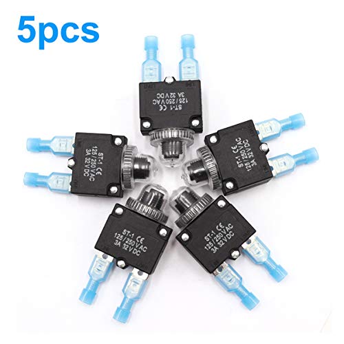 10A Circuit Breaker Push Button Reset Waterproof Overload Protector Switch