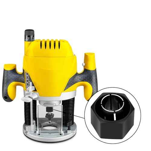 2 Pcs Router Collet Kit Replacement Compatible with Dewalt Dw621 Dw616 Dw618 Dw622 Dw626 and 1613, 1617, 1618 Series Routers (1/2 Inch)