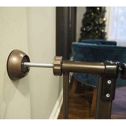 Small Wall Protector 4 Pack - Bronze - Cup Pads to Guard Your Walls from Pressure Mounted Baby Gates, Pet Gates, Safety Gates, Shower Curtain Rods, and More (4 Pack, Bronze)