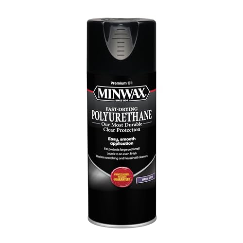 Minwax Fast Drying Polyurethane Spray - Clear Satin Wood Finish, 11.5 oz, Variation 1