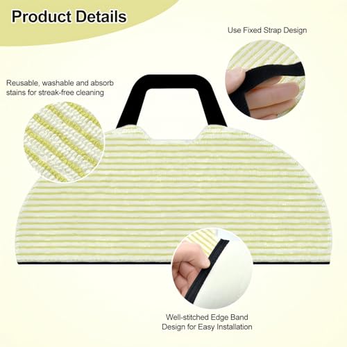 6 Pack Vacmop Replacement Pads for Shark RV2610WA AV2610WA AV2620WA AV2630WA RV2410WD Matrix Plus AI Ultra 2-in-1 Robot Vacuum Mop