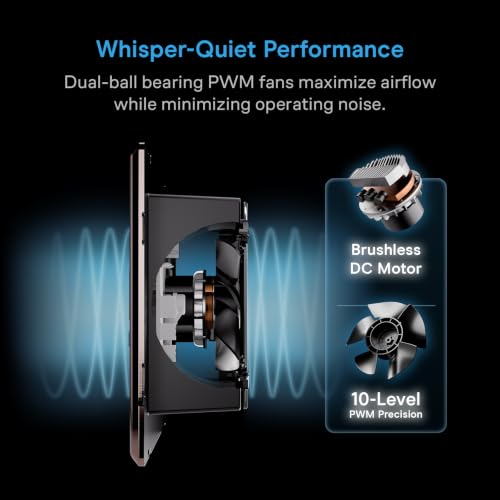 AC Infinity AIRTAP T4 Bronze Register Booster Fan for 4x10 HVAC Openings