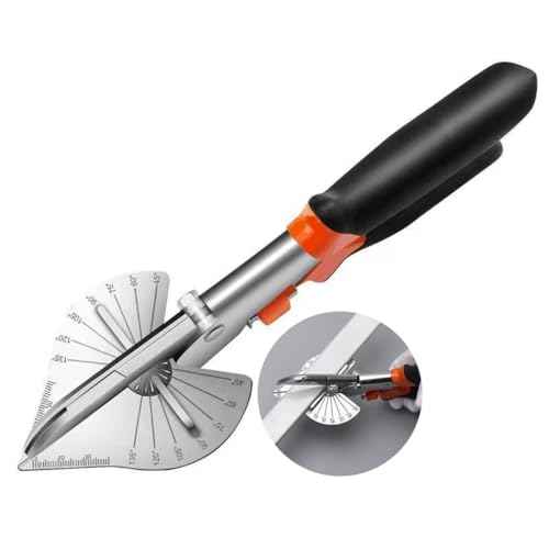 Miter Shears,Multifunctional Quarter Round Cutting Tool Adjustable at 45 to 135 Degree,Shoe Molding Cutter for Wood,Plastic,PVC,Angular Cutting Molding,Crafting