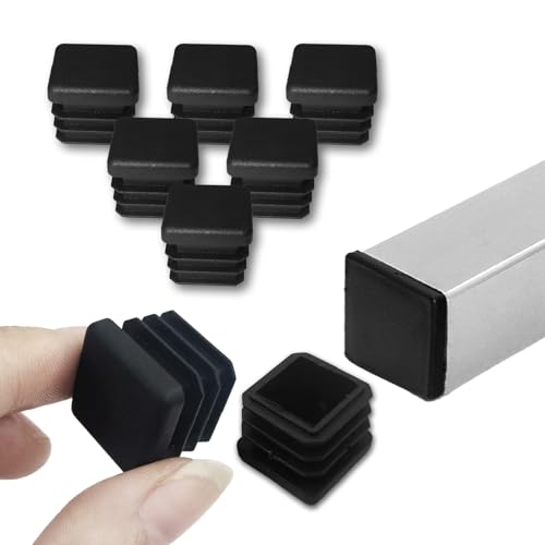 LOUZAGO 32 Pack Square Tubing End Caps 3/4 Inch (19x19mm) Plastic Covers